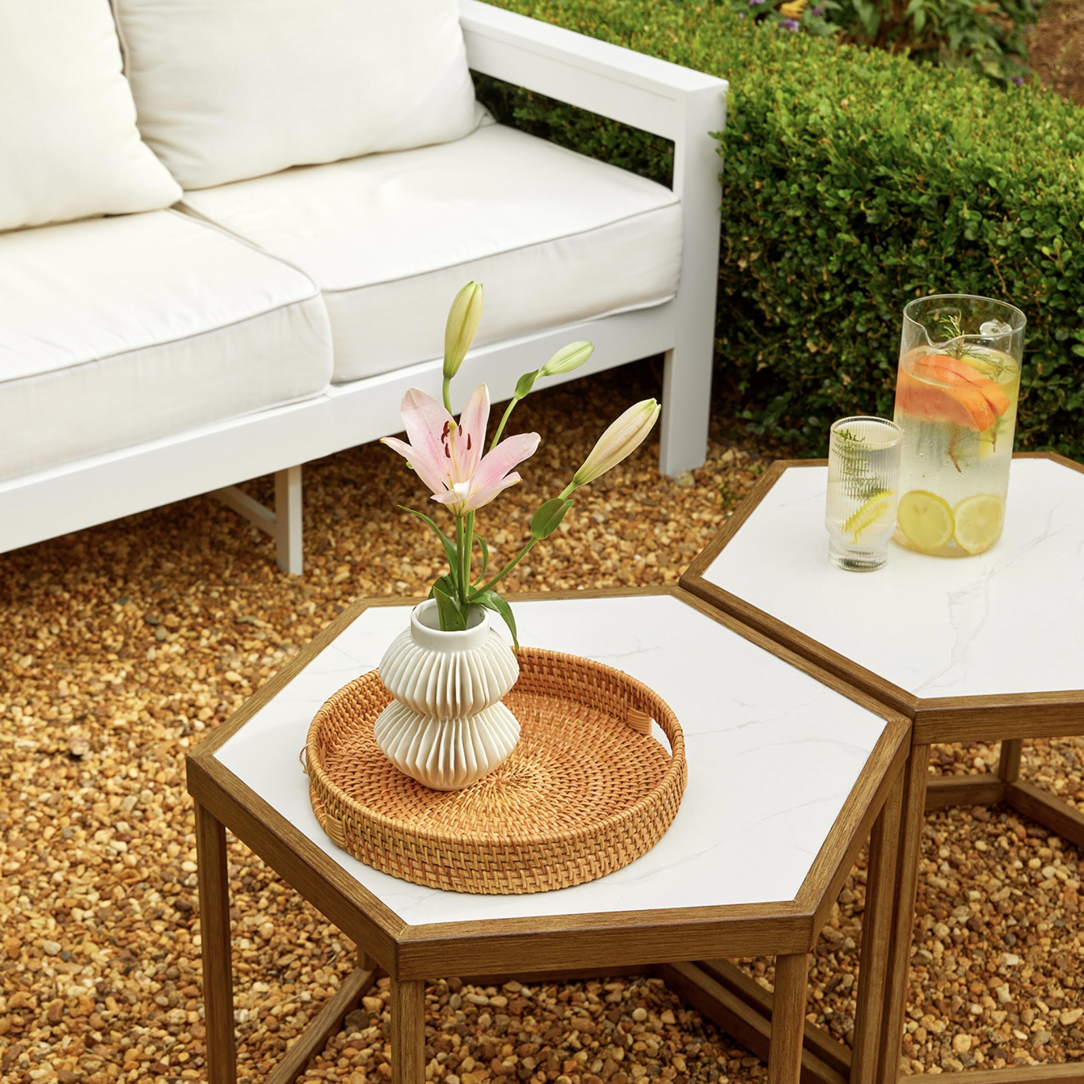The Omni Table End and Coffee Table Outdoor