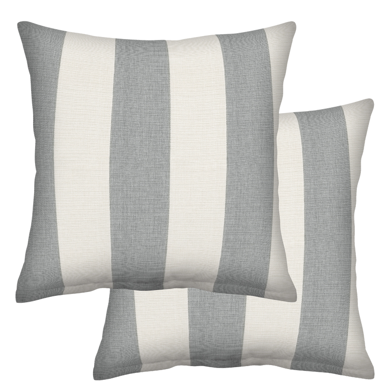 Textured Solid Almond Square Outdoor Throw Pillow (2-Pack)